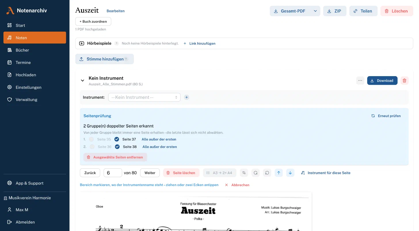 PDF-Tools und Instrumentenzuordnung